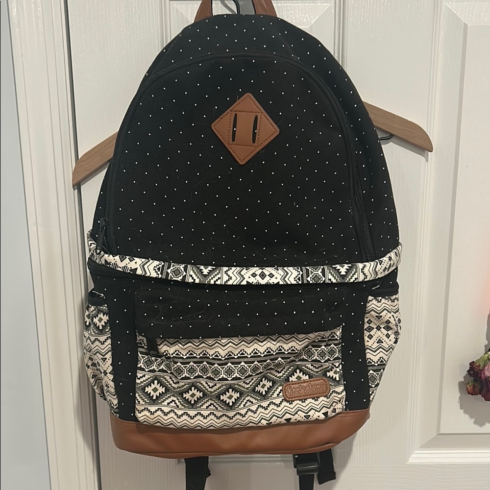 Stylish Black and Brown Women's Backpack